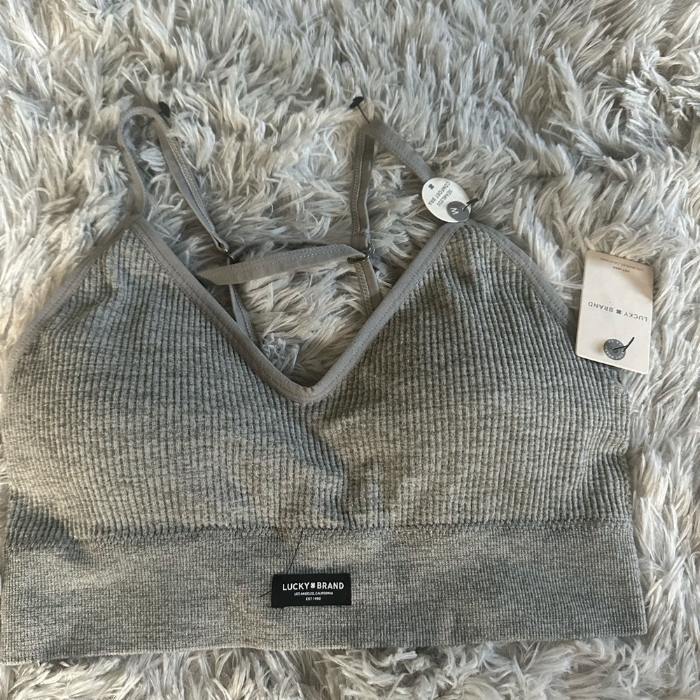 Lucky Brand Ribbed Sports Bra!